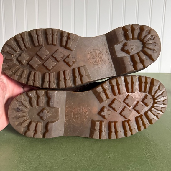 VTG England Two Tone Oxfords/Low Boots in Brown & Green Suede #1461-84 - Picture 8 of 10